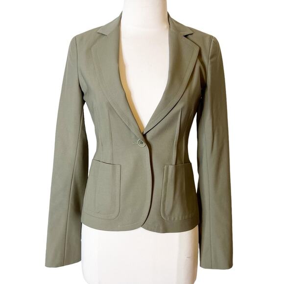 Theory tan wool blazer sz 0 - Picture 1 of 6